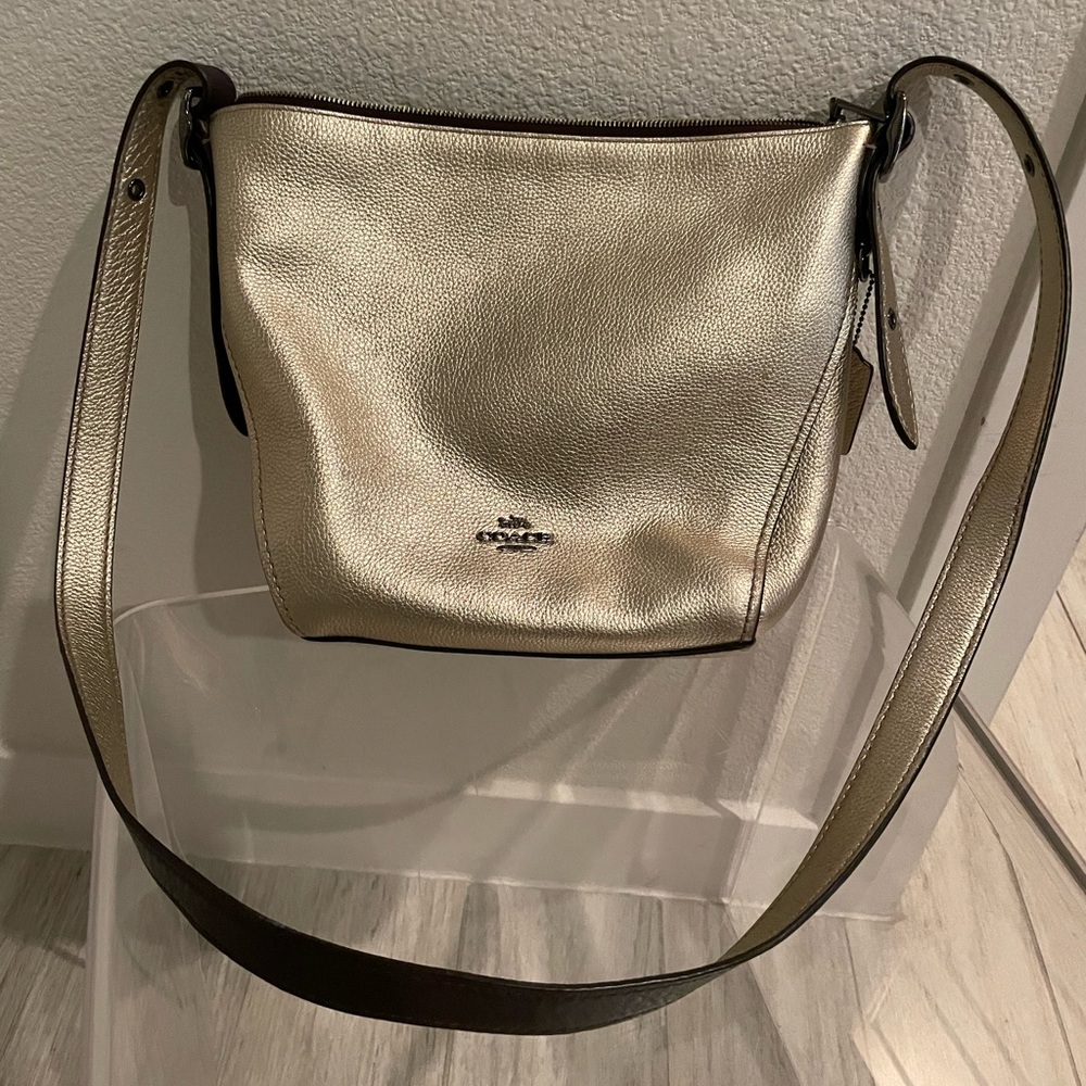 Metallic Coach cross body bag